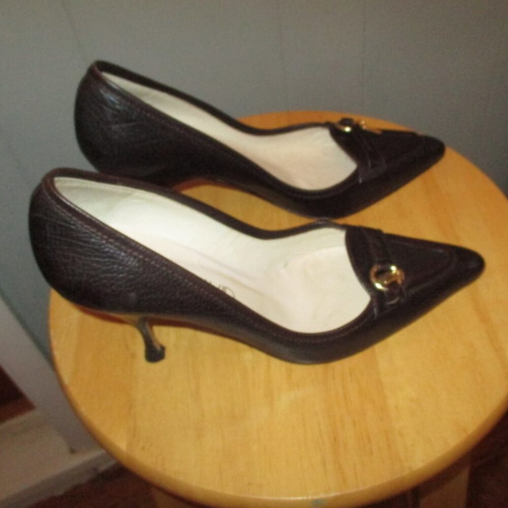 JOAN & DAVID Brown Heels Pumps - Picture 2 of 8